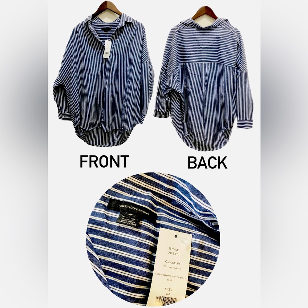 FRENCH CONNECTION, Medium sized Striped shirt.